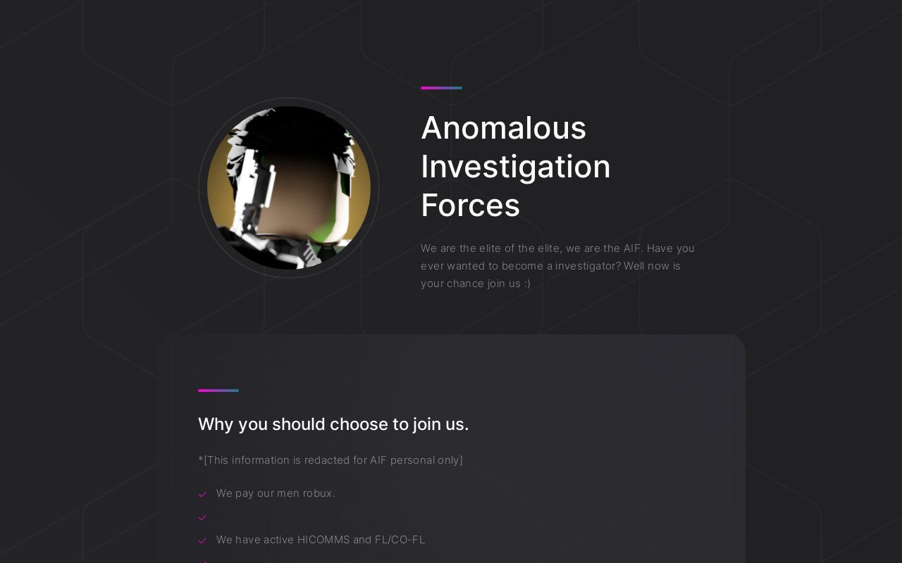 Carrd profile picture for @investigators